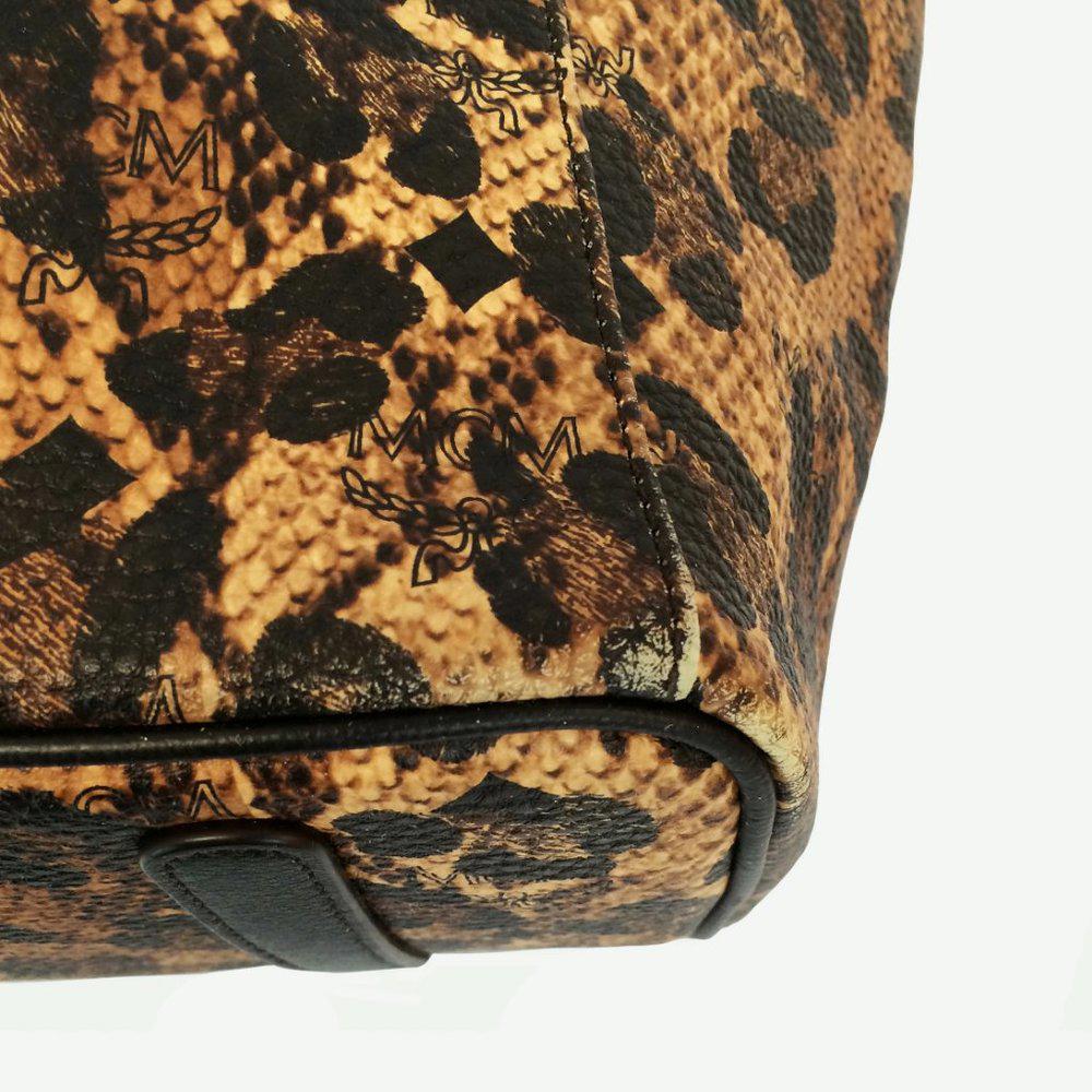 MCM Project Shopper Visetos Leopard Print Tote