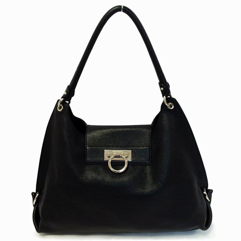 Salvatore Ferragamo Fanisa Large Nero Hobo Bag