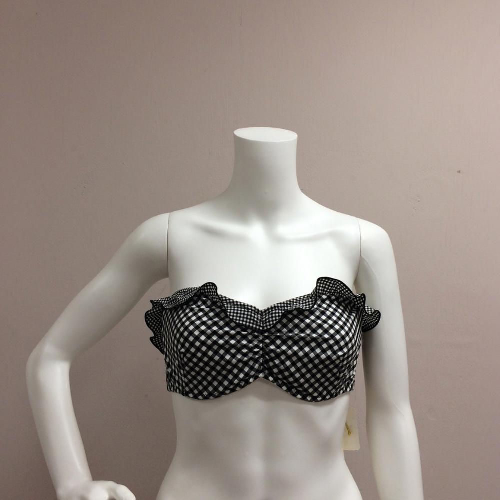 Shoshanna Checkered Bandeau Top