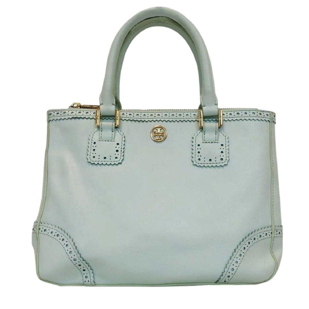 Tory Burch Robinson Spectator Mint Green Satchel