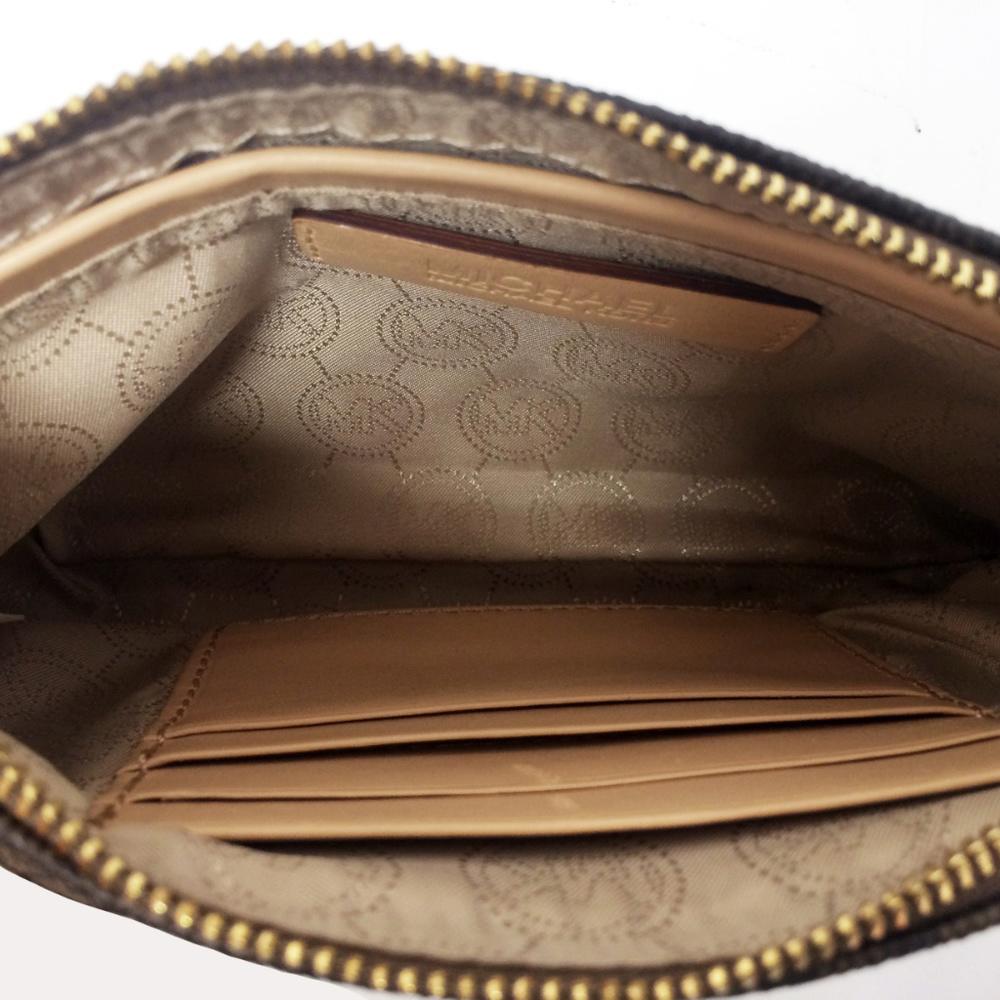 Michael by Michael Kors PVC Brown Monogram Wristlet