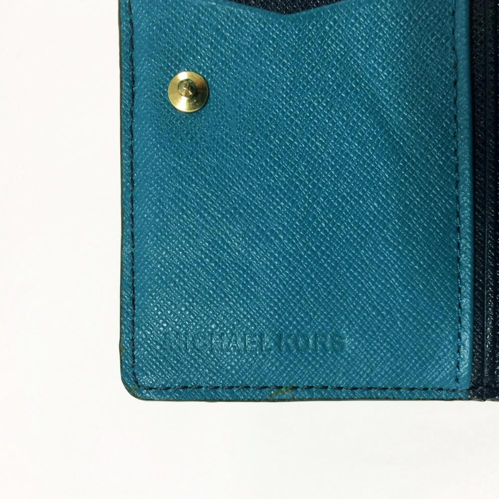 Michael by Michael Kors Color Block Navy Blue Wallet