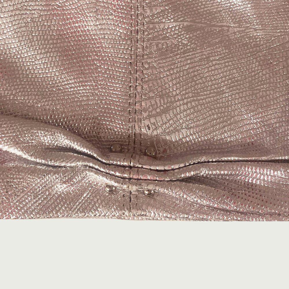 Junior Drake Wendy Embossed Silver Clutch Bag