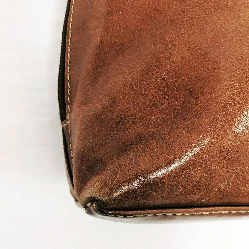 Giani Bernini Glazed Leather Tobacco Shoulder Bag