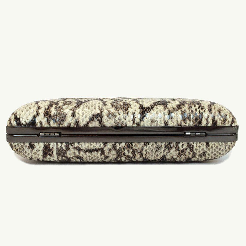 DVF Tonda Miniaudiere Snakeskin Embossed Clutch