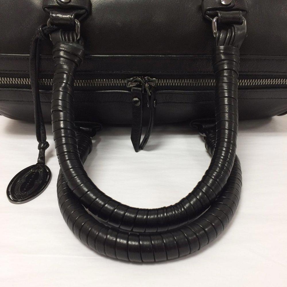 Elie Tahari Natalie Black Leather Satchel
