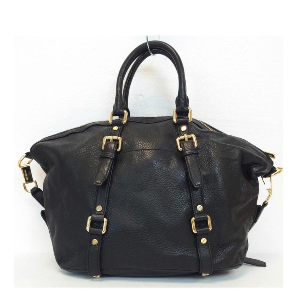 MICHAEL KORS Bedford Bowling Leather Satchel Bag