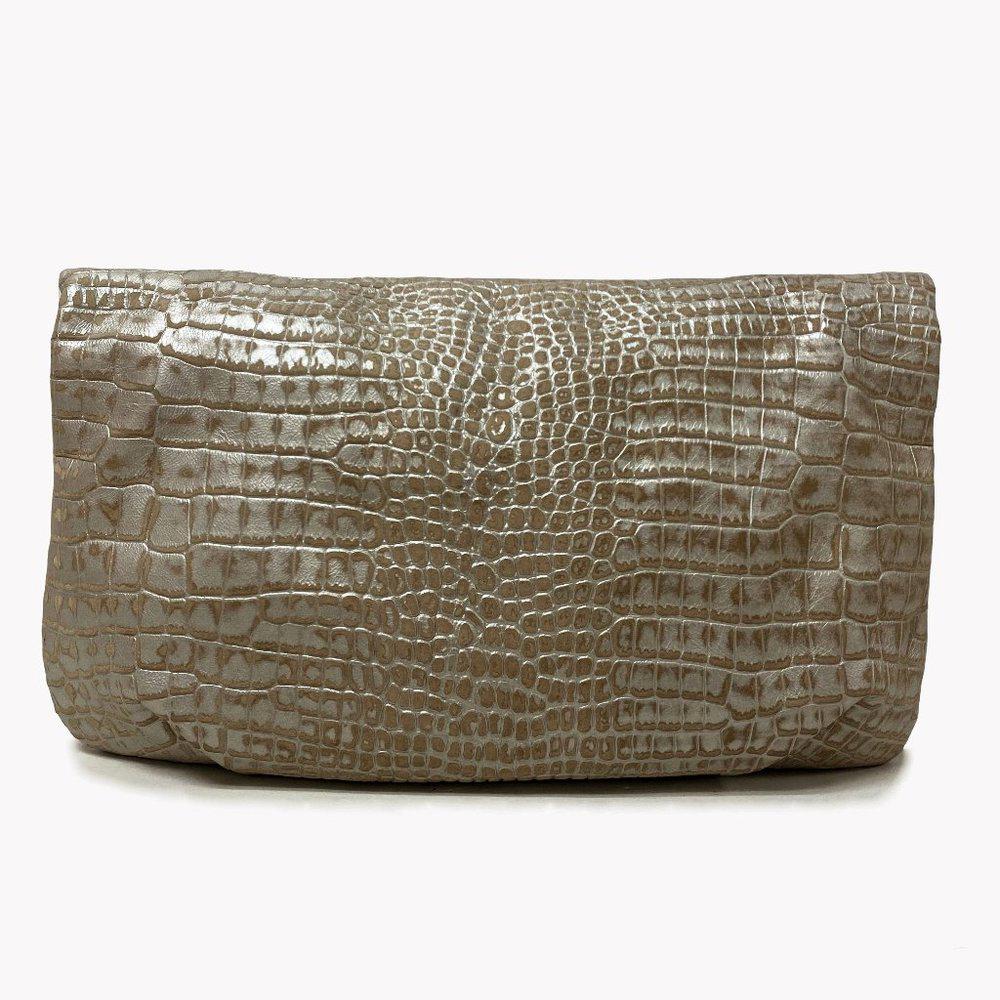 Elie Tahari Emory Silver Embossed Bag