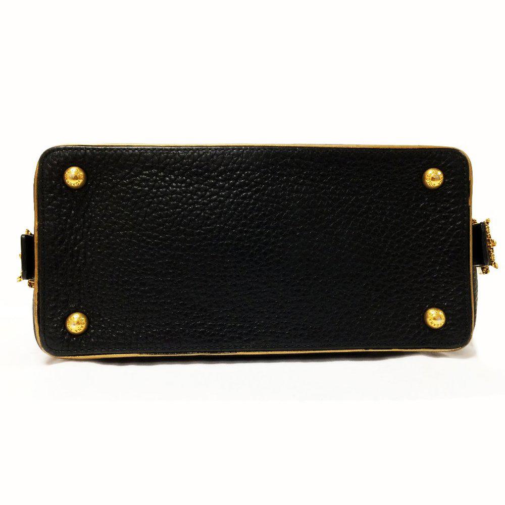Dolce & Gabbana Black Embroidered Shoulder Bag