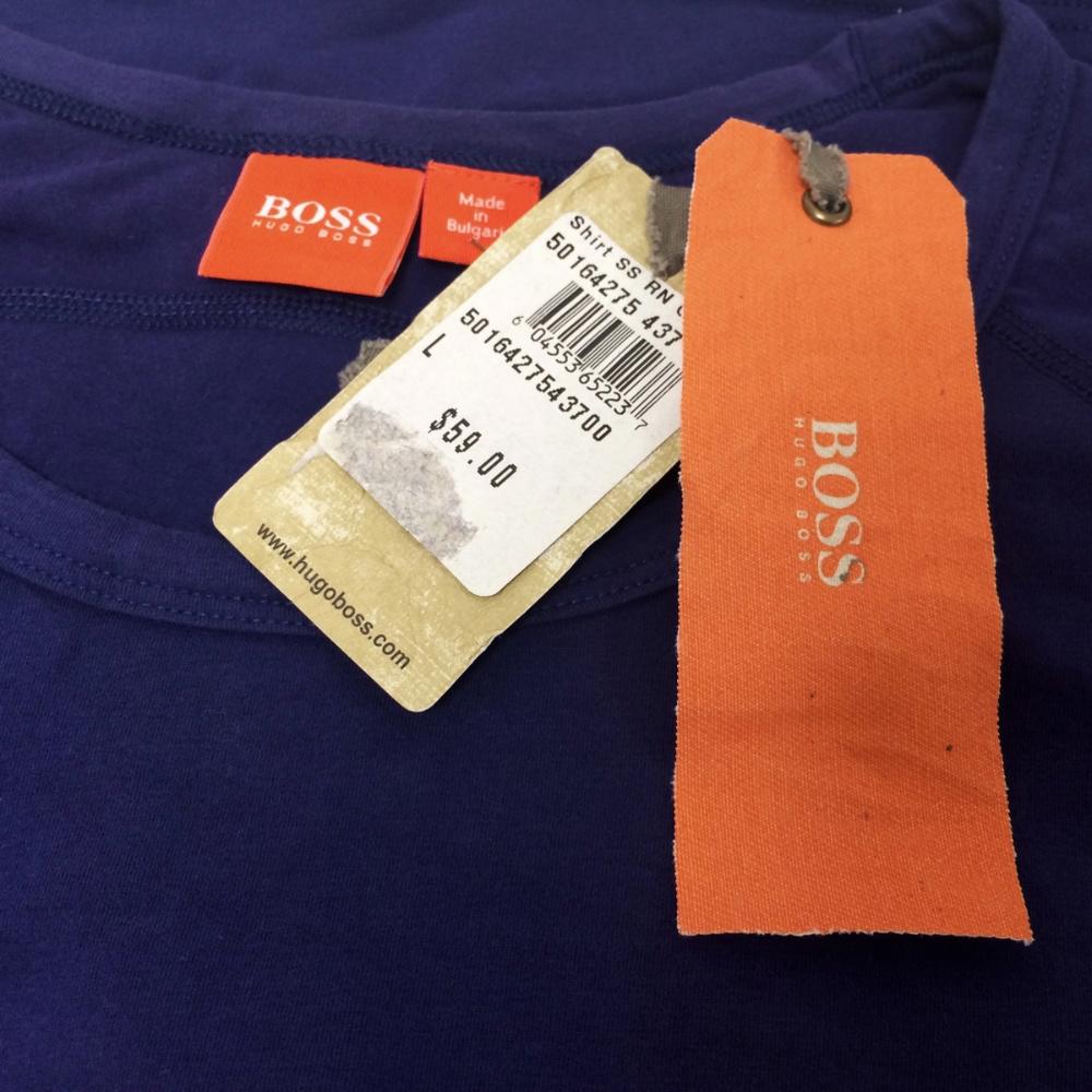 Boss by Hugo Boss Navy Blue Men T - Shirt Size L