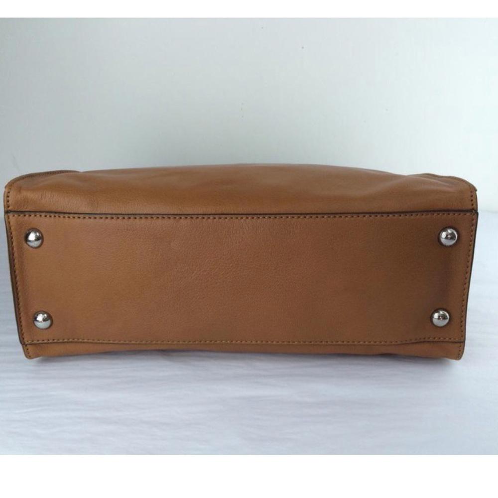 MICHAEL KORS Hamilton Large Brown Leather Satchel Bag