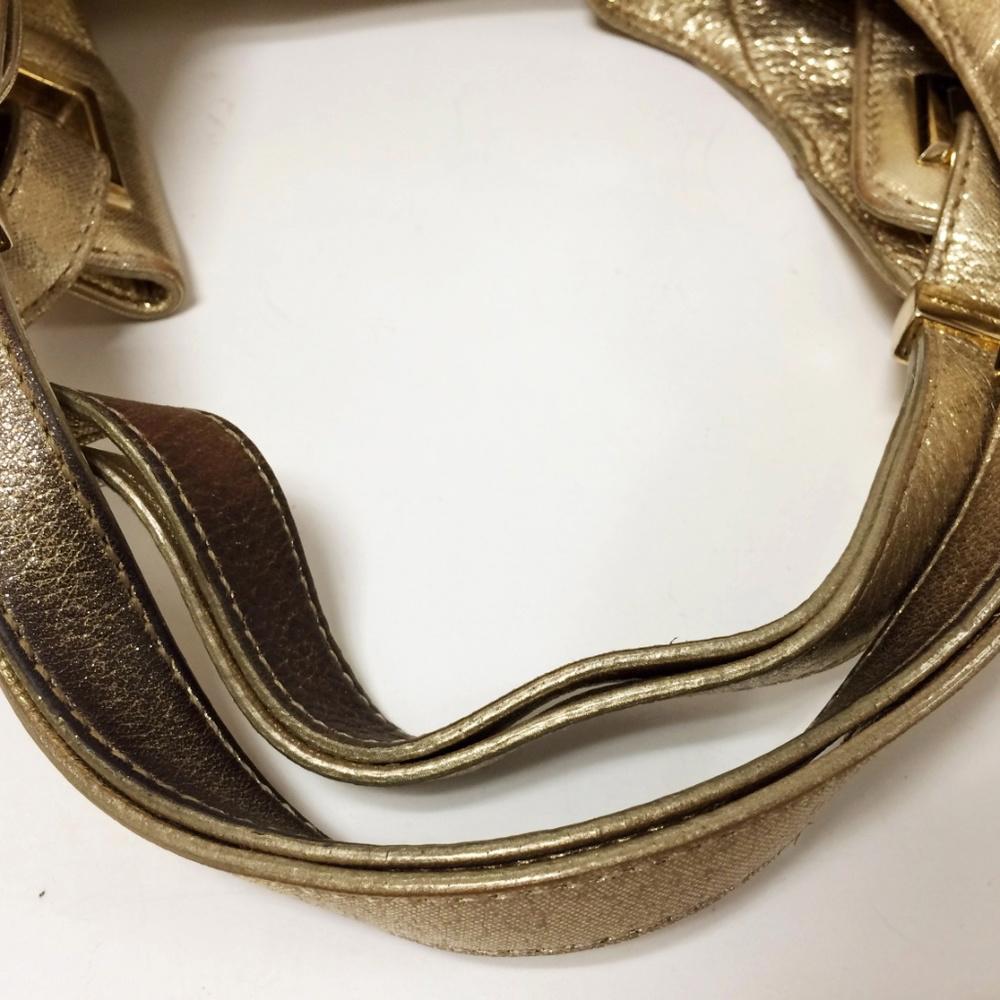 Michael Michael Kors Gold Leather Shoulder Bag