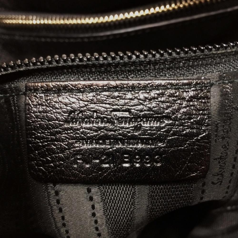 Salvatore Ferragamo Betulla Black Leather Tote Bag