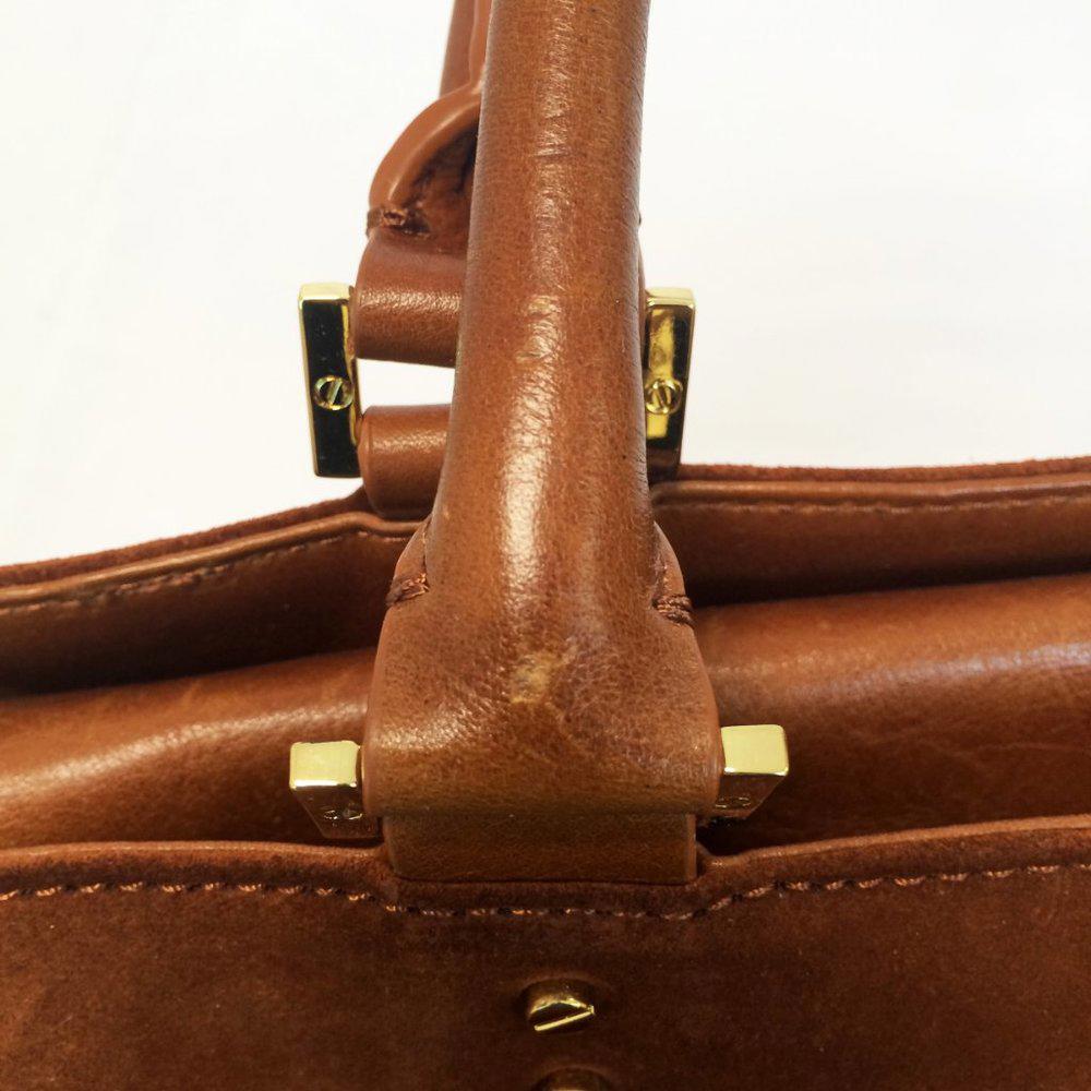 Tory Burch Mae Suede Leather Chestnut Satchel Bag