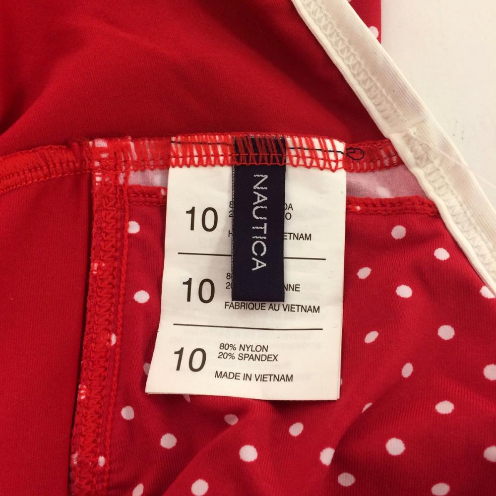 Nautica Red Dress Swimsuit