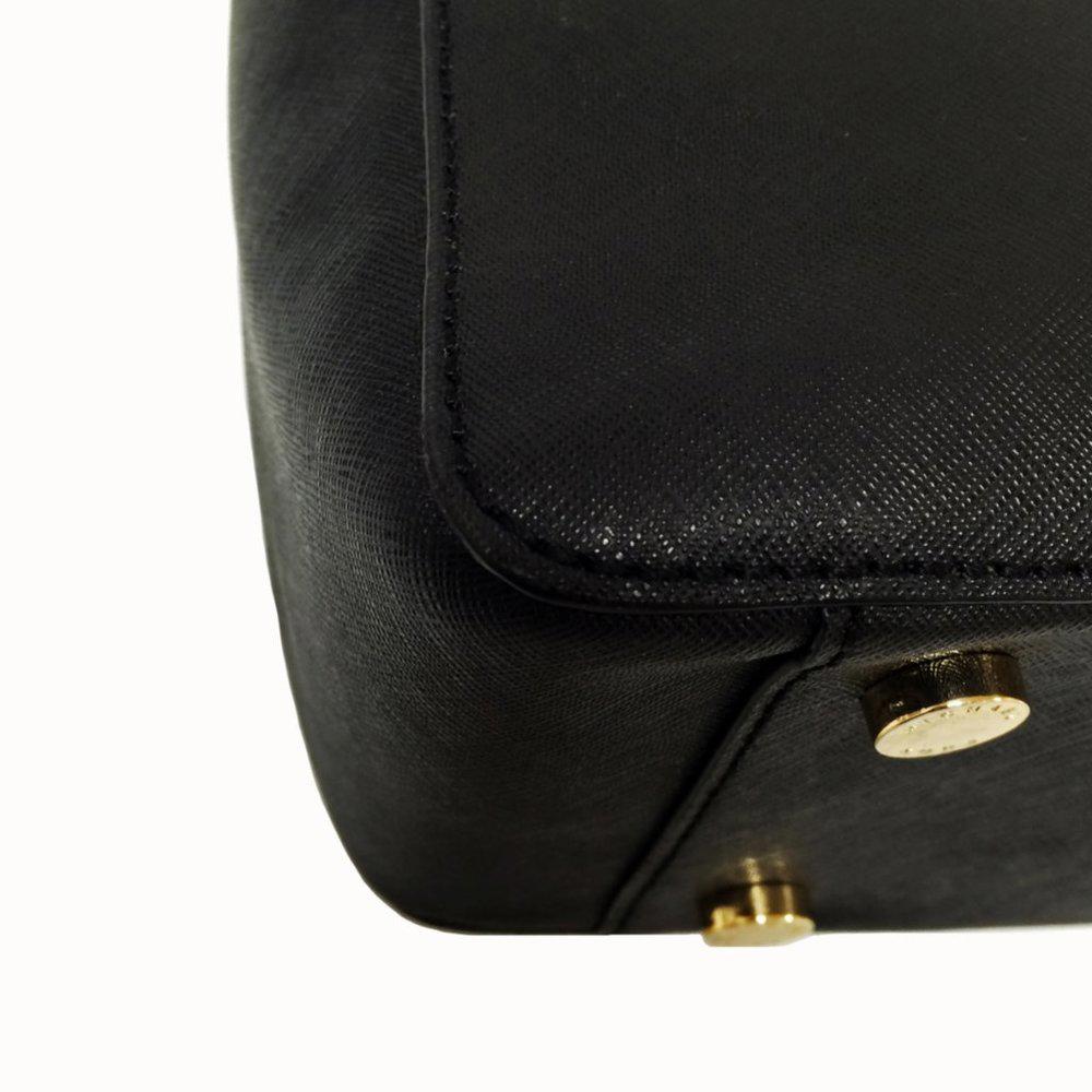 Michael by Michael Kors Tilda Black Leather Satchel