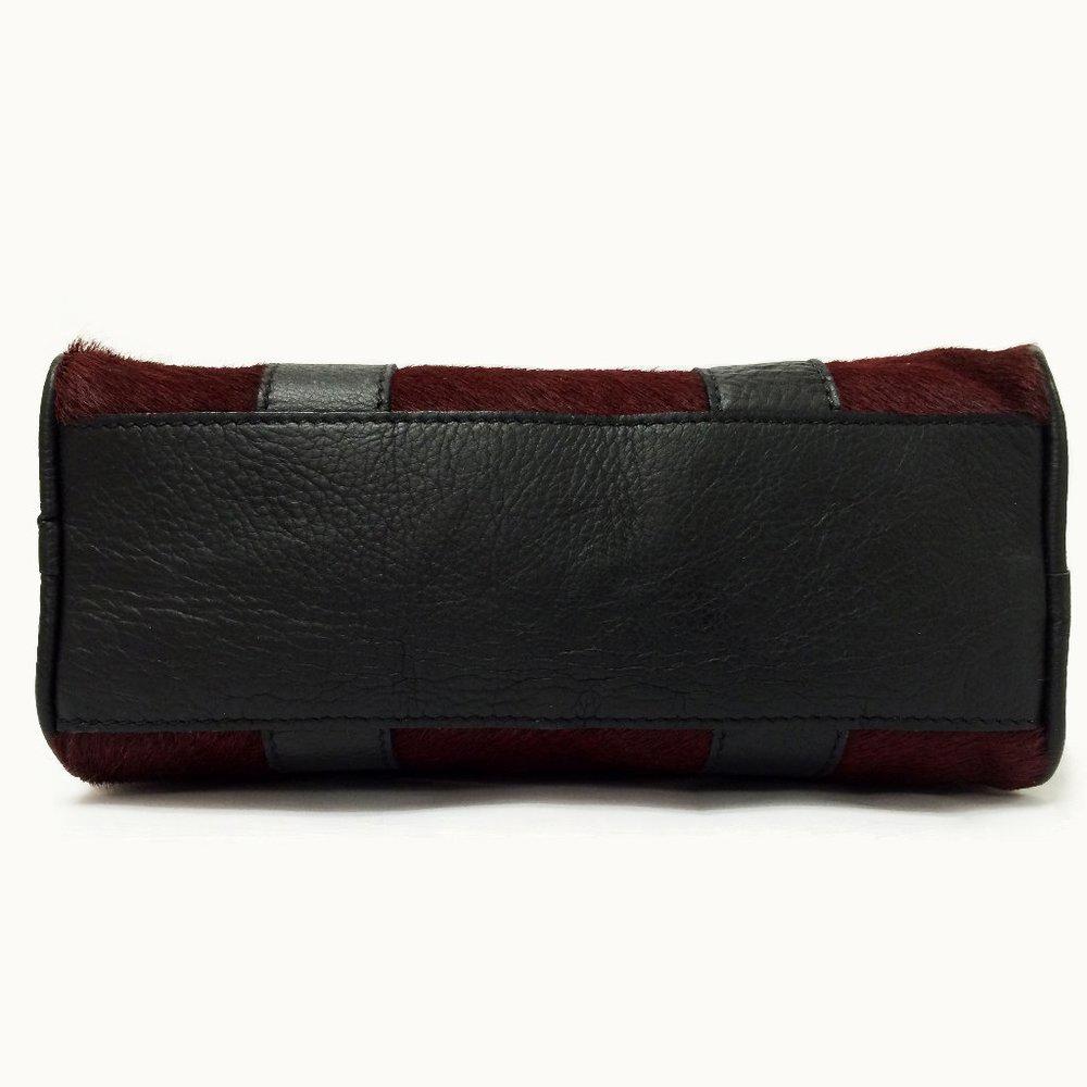 Maurizio Taiuti Red Calf Hair Satchel Bag