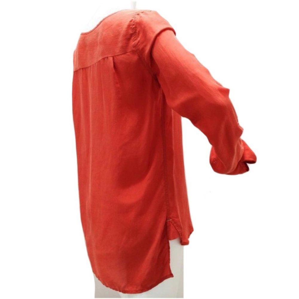 DKNY Bishop Sleeves Asymmetrical Shirt