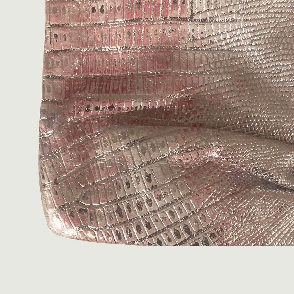 Junior Drake Wendy Embossed Silver Clutch Bag