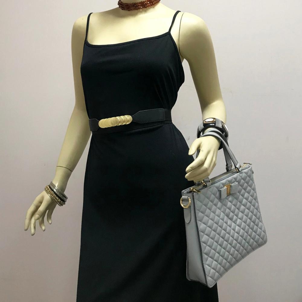 Salvatore Ferragamo Pearl Grey Leather Bag