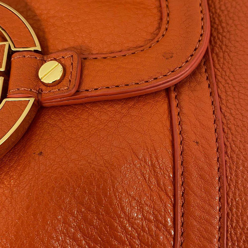 Tory Burch Amanda Wild-berry Orange Satchel