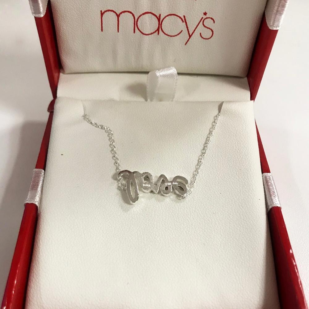 Macy's Love Sterling Silver Necklace