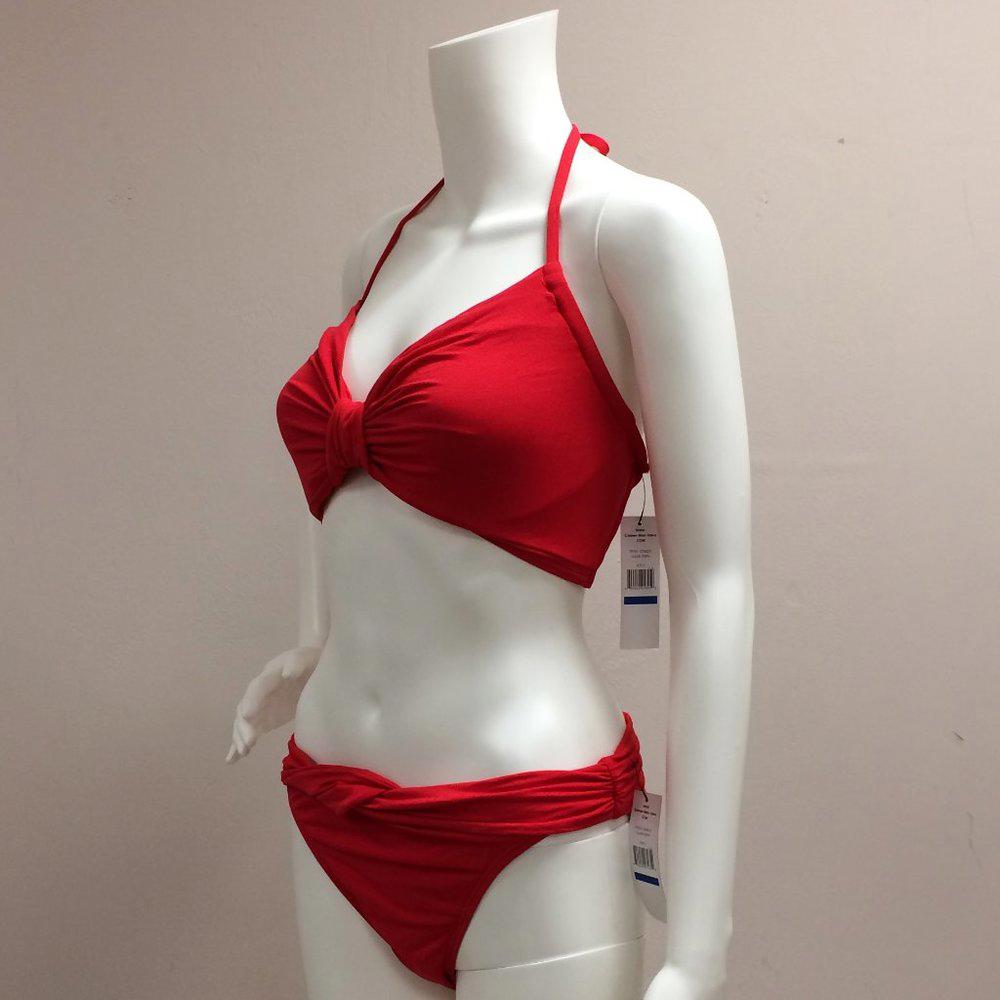 Carmen Marc Valvo Poppy Red Swimsuit