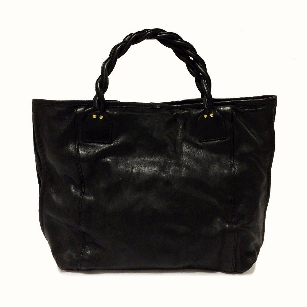 Chloe Amy Pleated Black Leather Tote