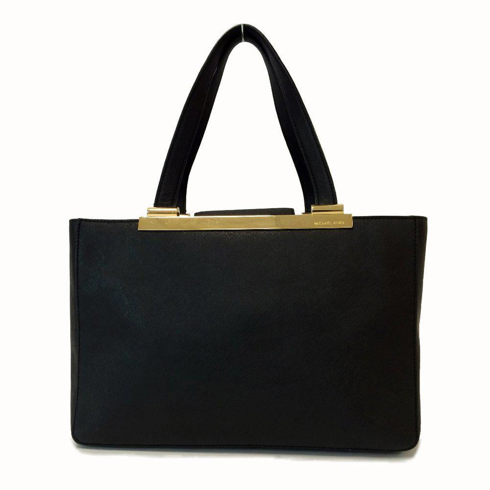 Michael by Michael Kors Tilda Black Leather Satchel