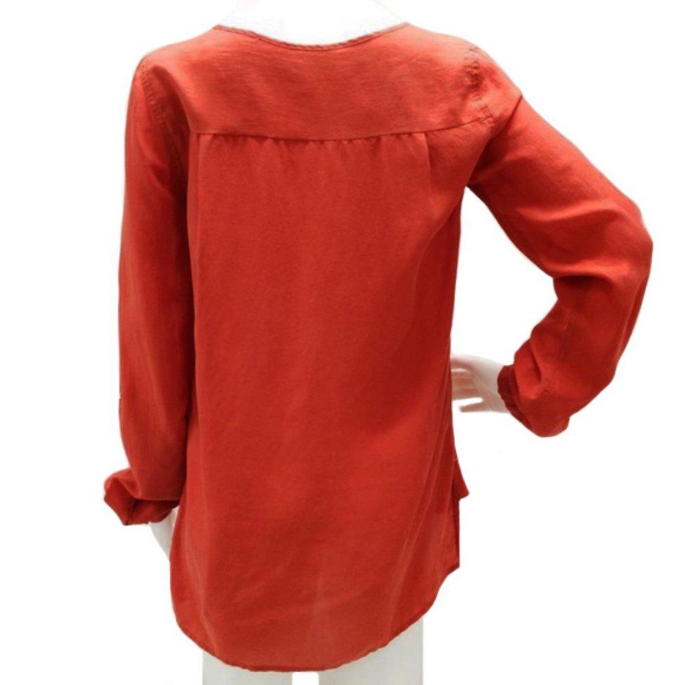 DKNY Bishop Sleeves Asymmetrical Shirt