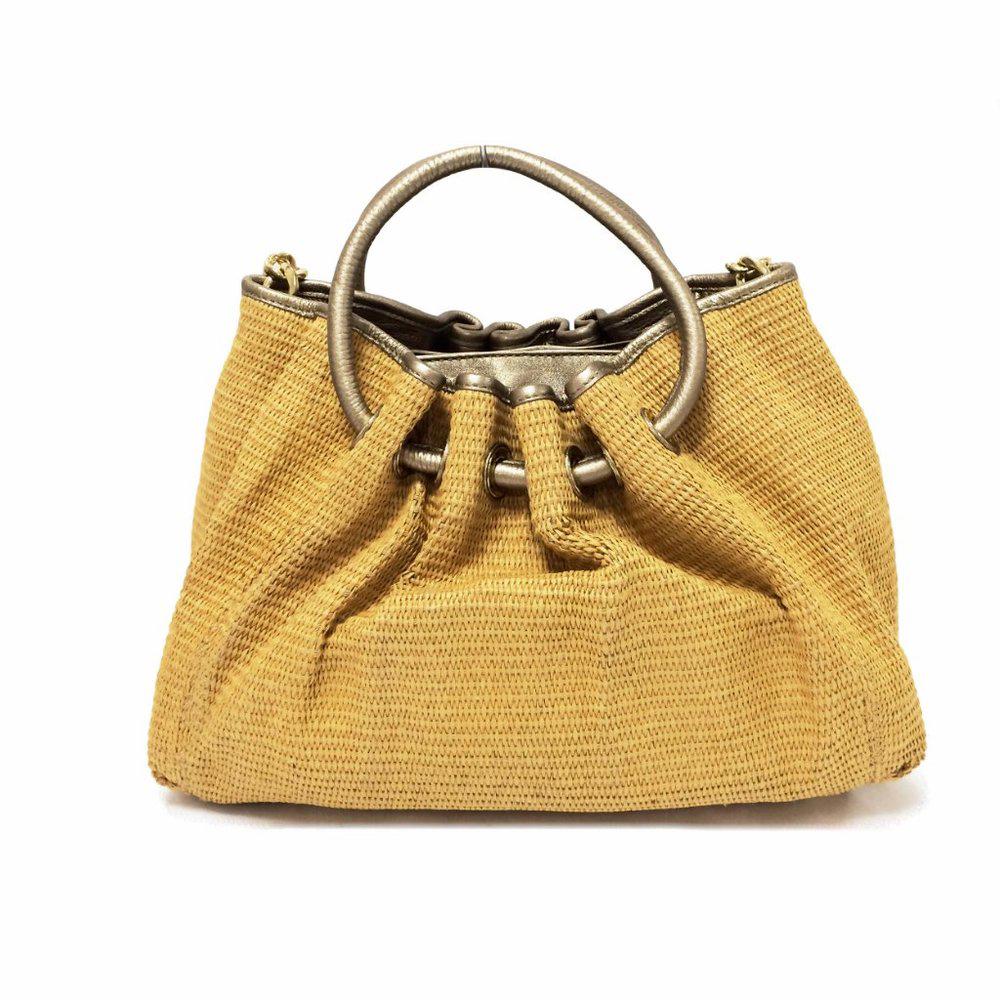 Michael by Michael Kors Natural Straw Satchel Bag