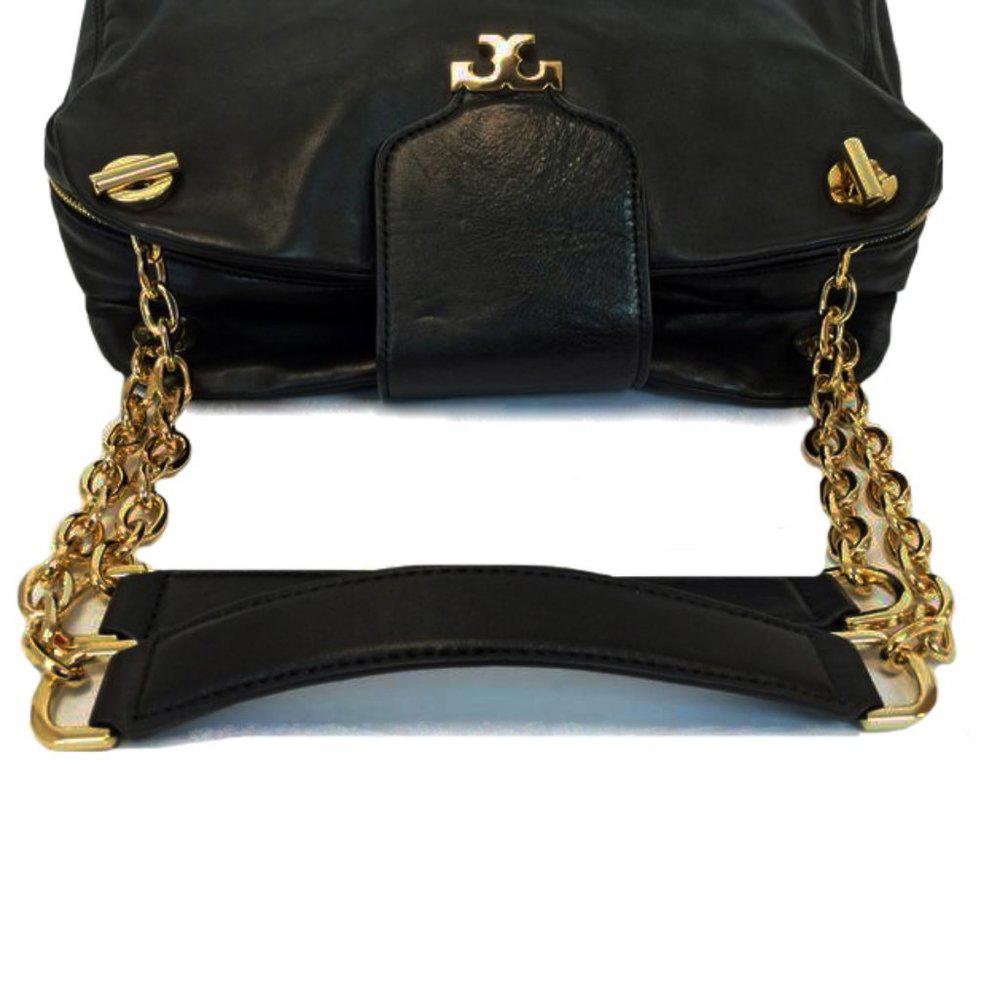 Tory Burch Megan Black Leather Shoulder Bag