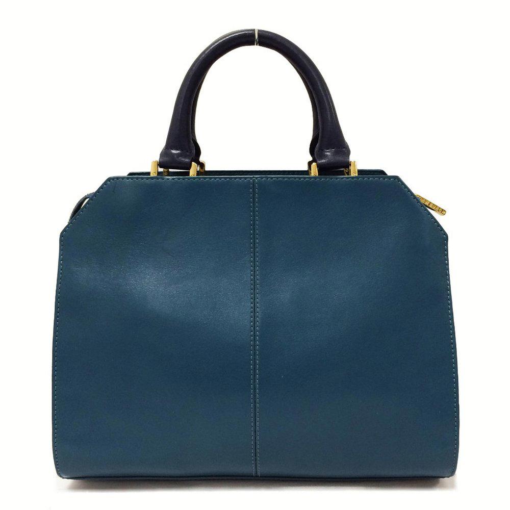 Tory Burch Penelope Teal Leather Satchel Bag