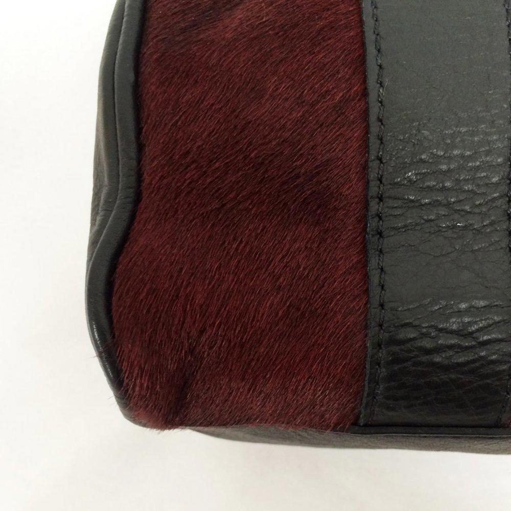 Maurizio Taiuti Red Calf Hair Satchel Bag