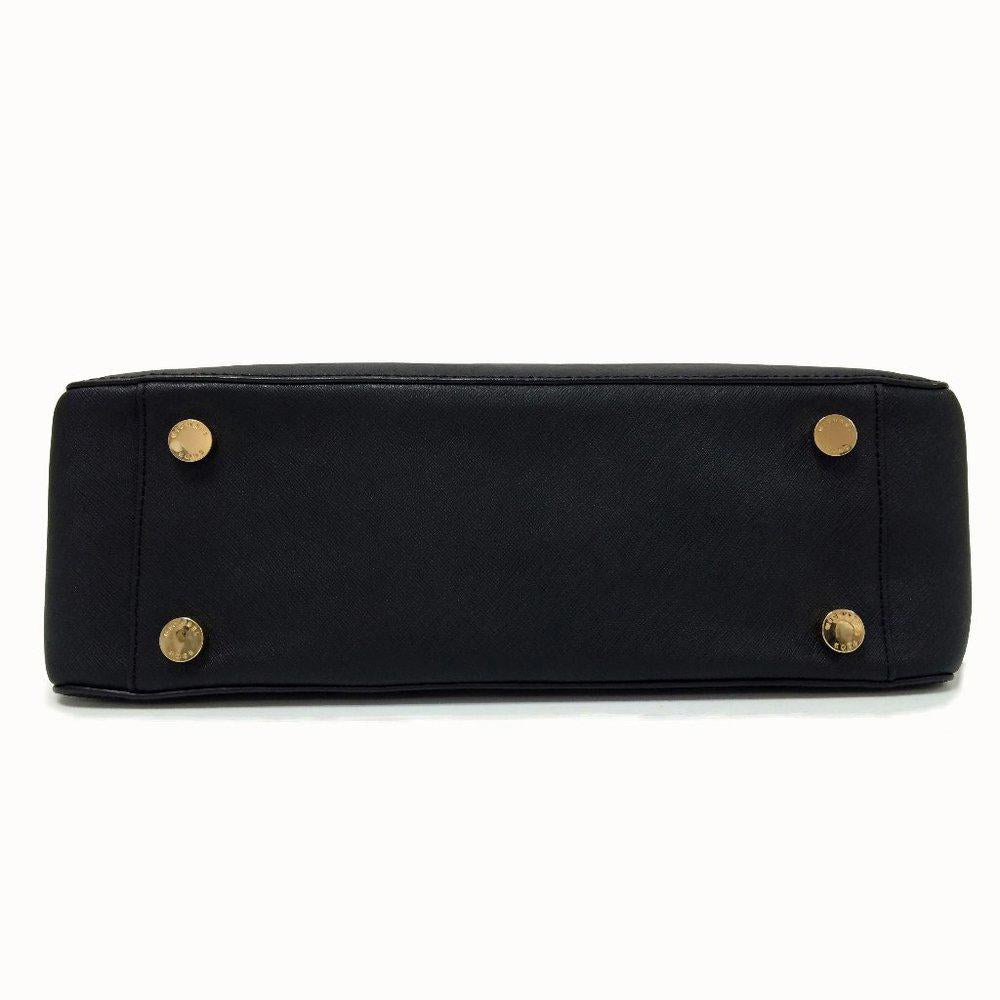 Michael by Michael Kors Tilda Black Leather Satchel