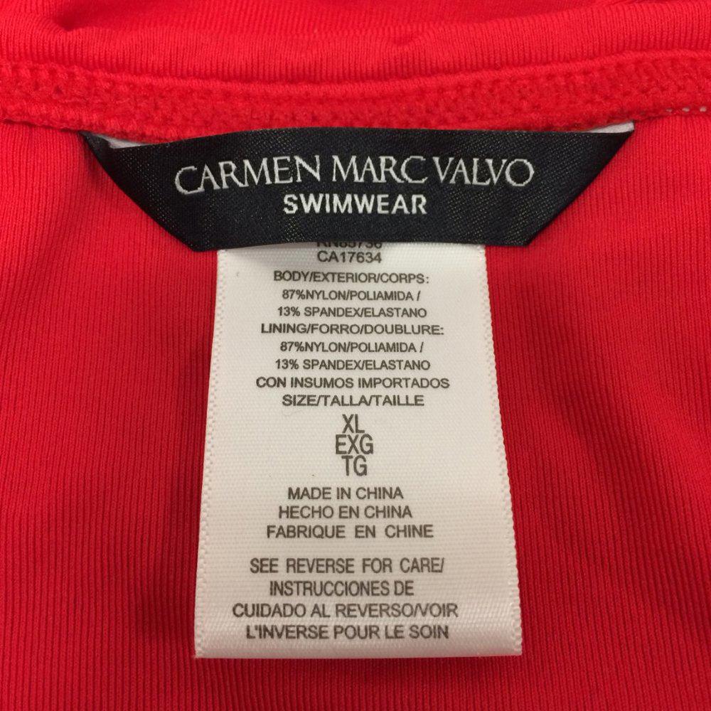 Carmen Marc Valvo Poppy Red Swimsuit