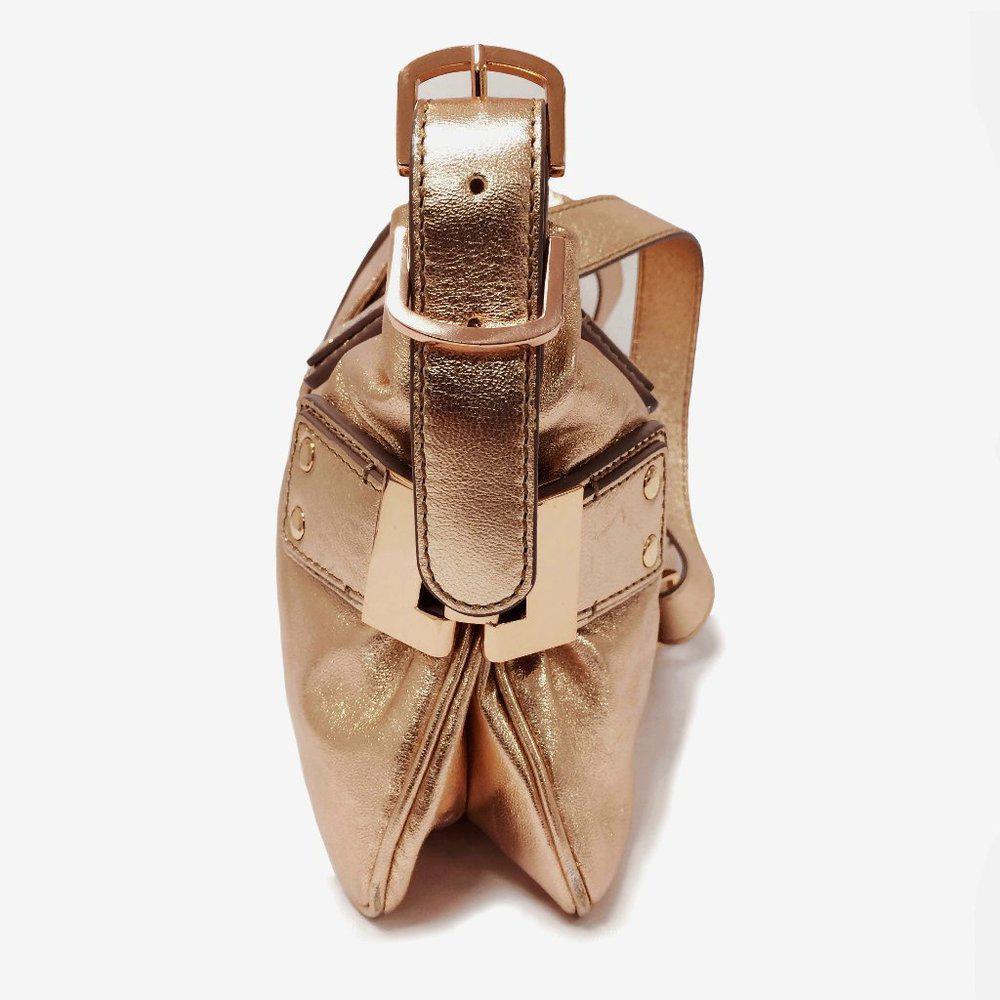 KOOBA Harlan Gold Leather Shoulder Bag
