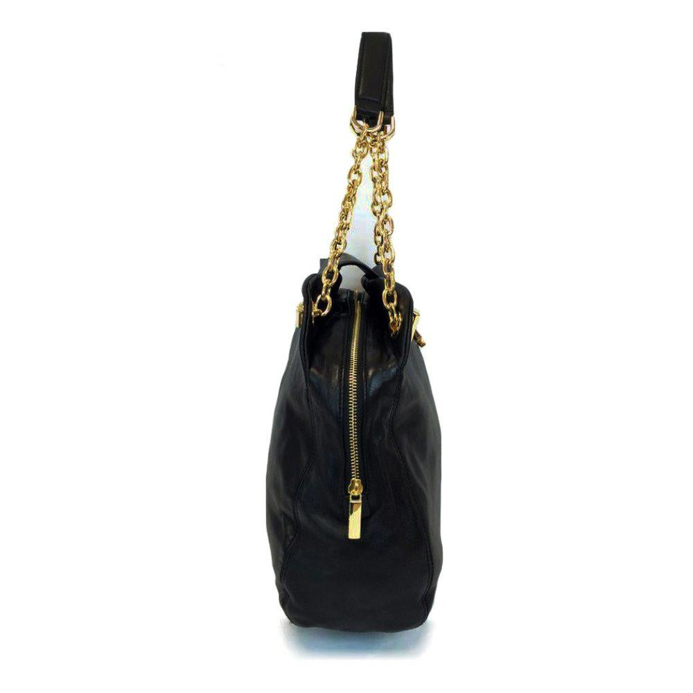Tory Burch Megan Black Leather Shoulder Bag