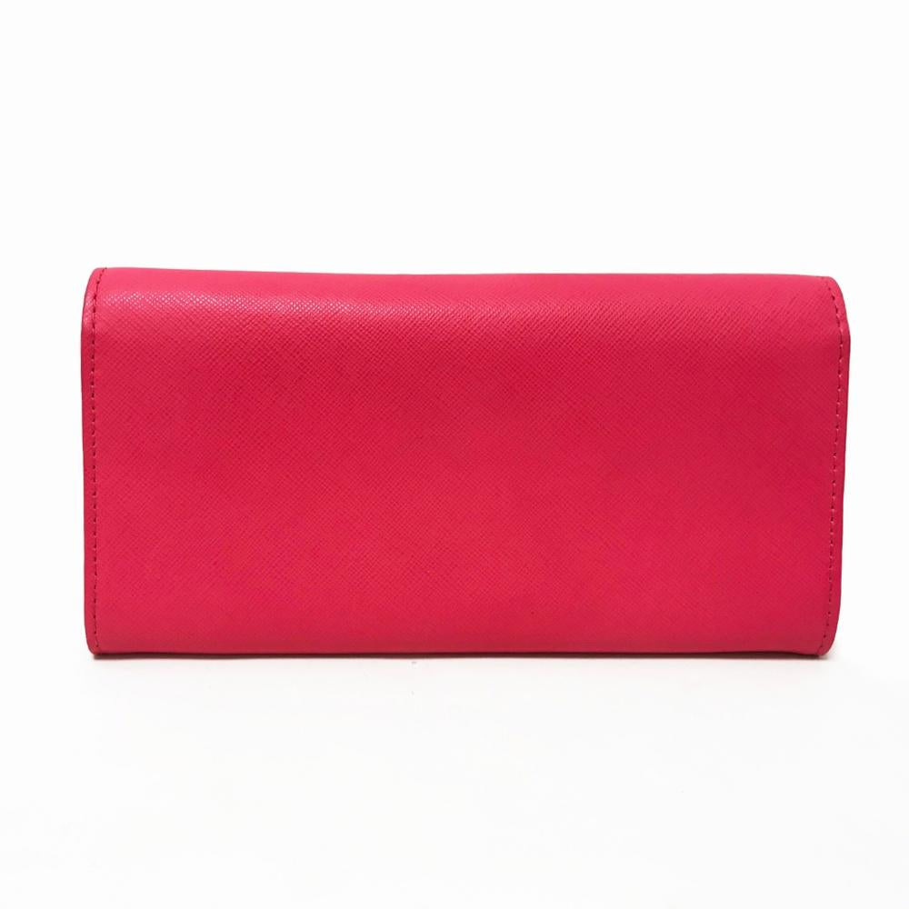 Tory Burch Robinson Pink Saffiano Leather Wallet