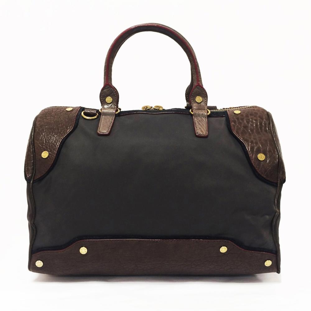 MZ Wallace Jesse Bedford Brown Nylon Satchel