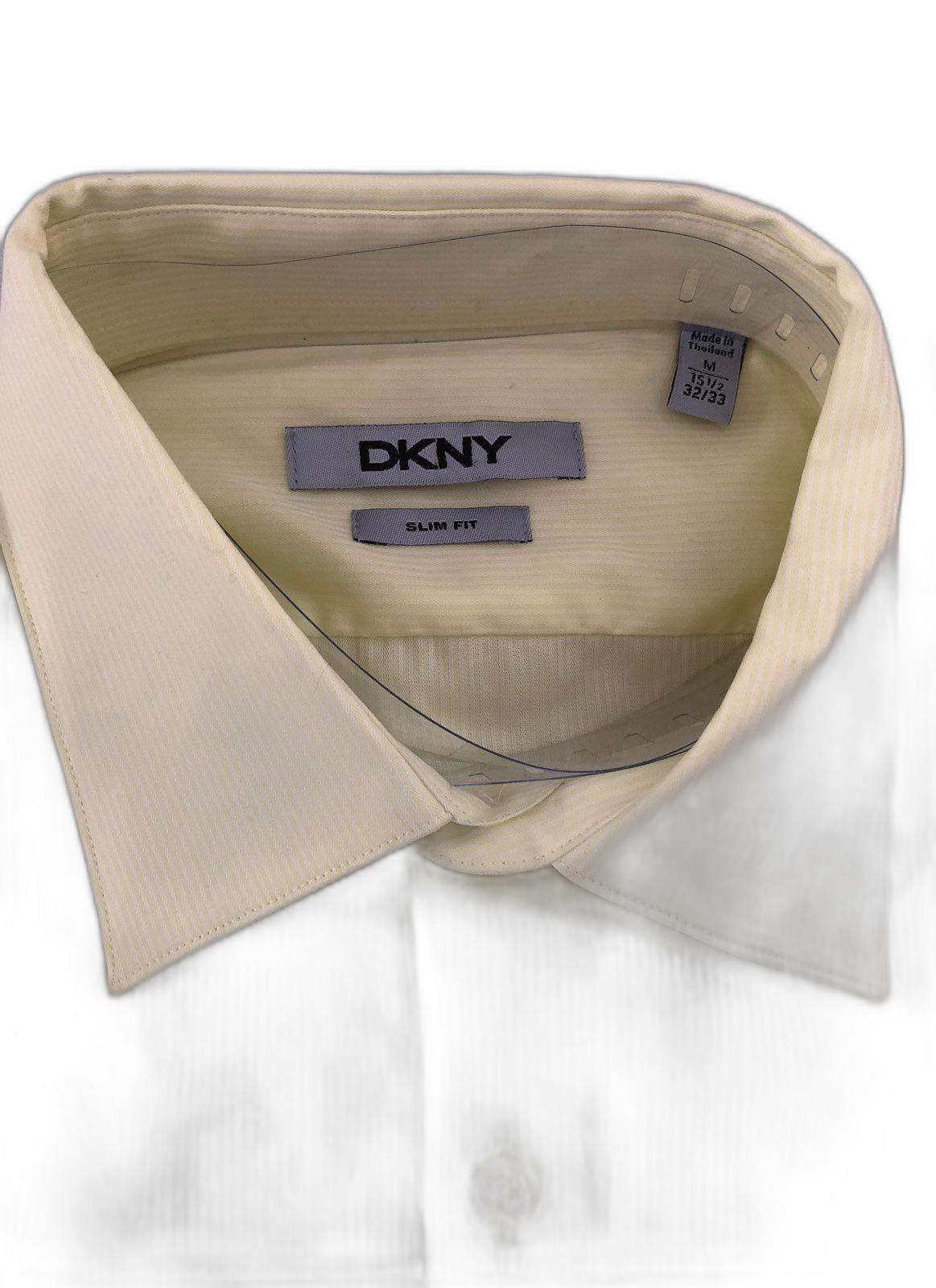 DKNY Slim Fit Dress Shirt - Light Yellow