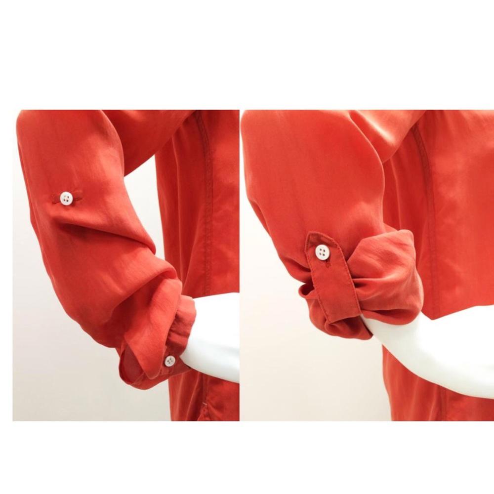 DKNY Bishop Sleeves Asymmetrical Shirt