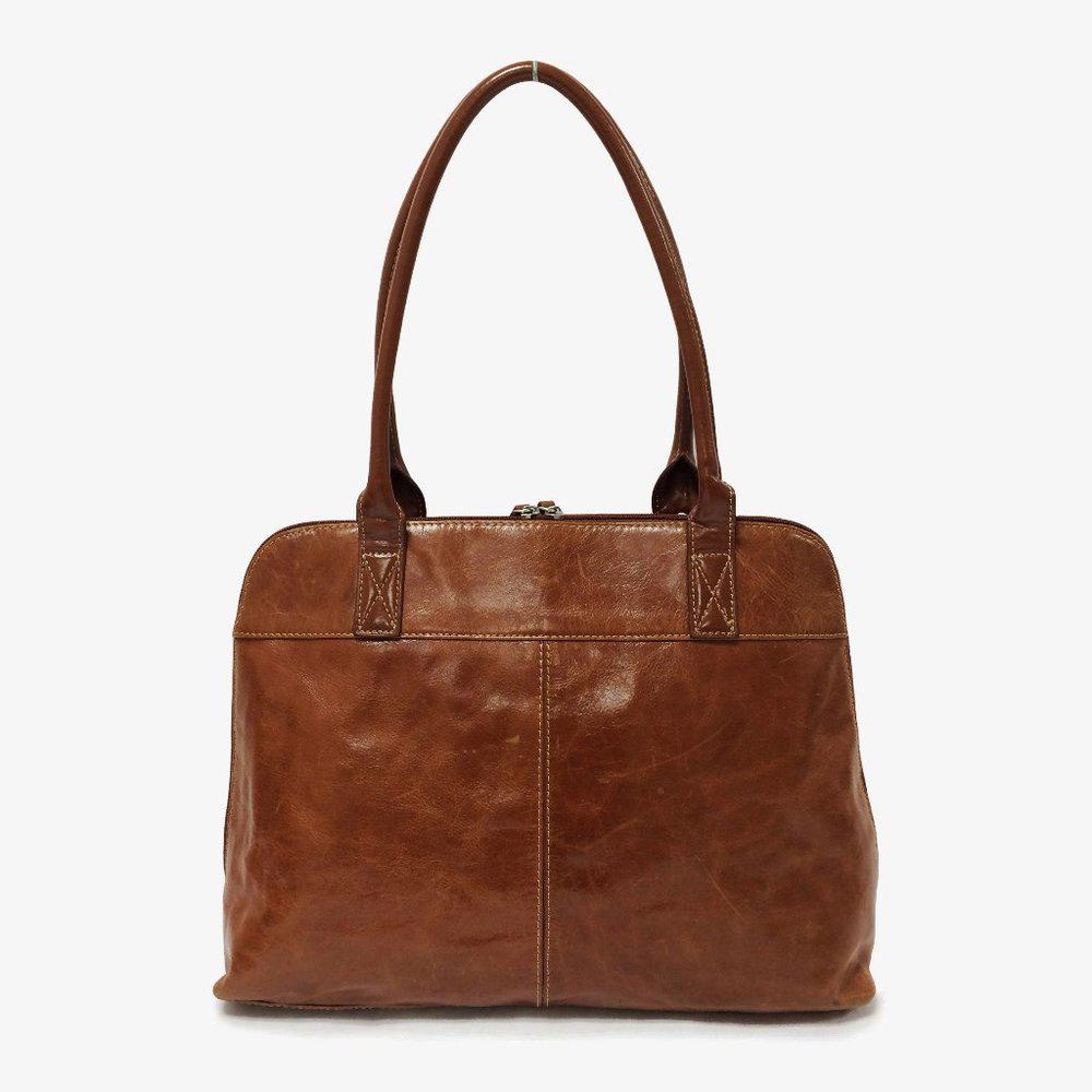 Giani Bernini Glazed Leather Tobacco Shoulder Bag
