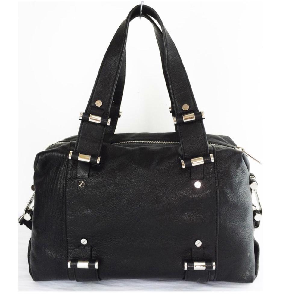 MICHAEL KORS Gibson Black Leather Satchel Bag