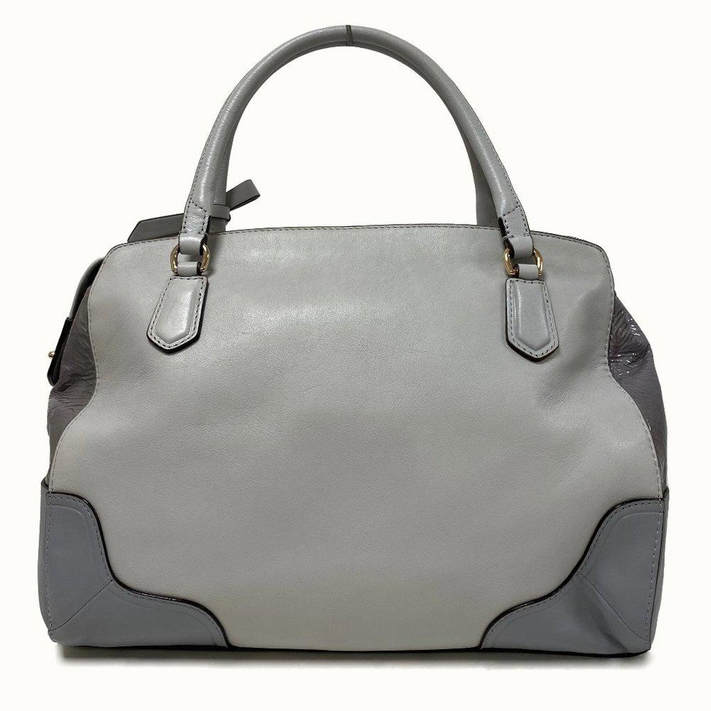 COACH 25073 Poppy Colorblock Grey Satchel