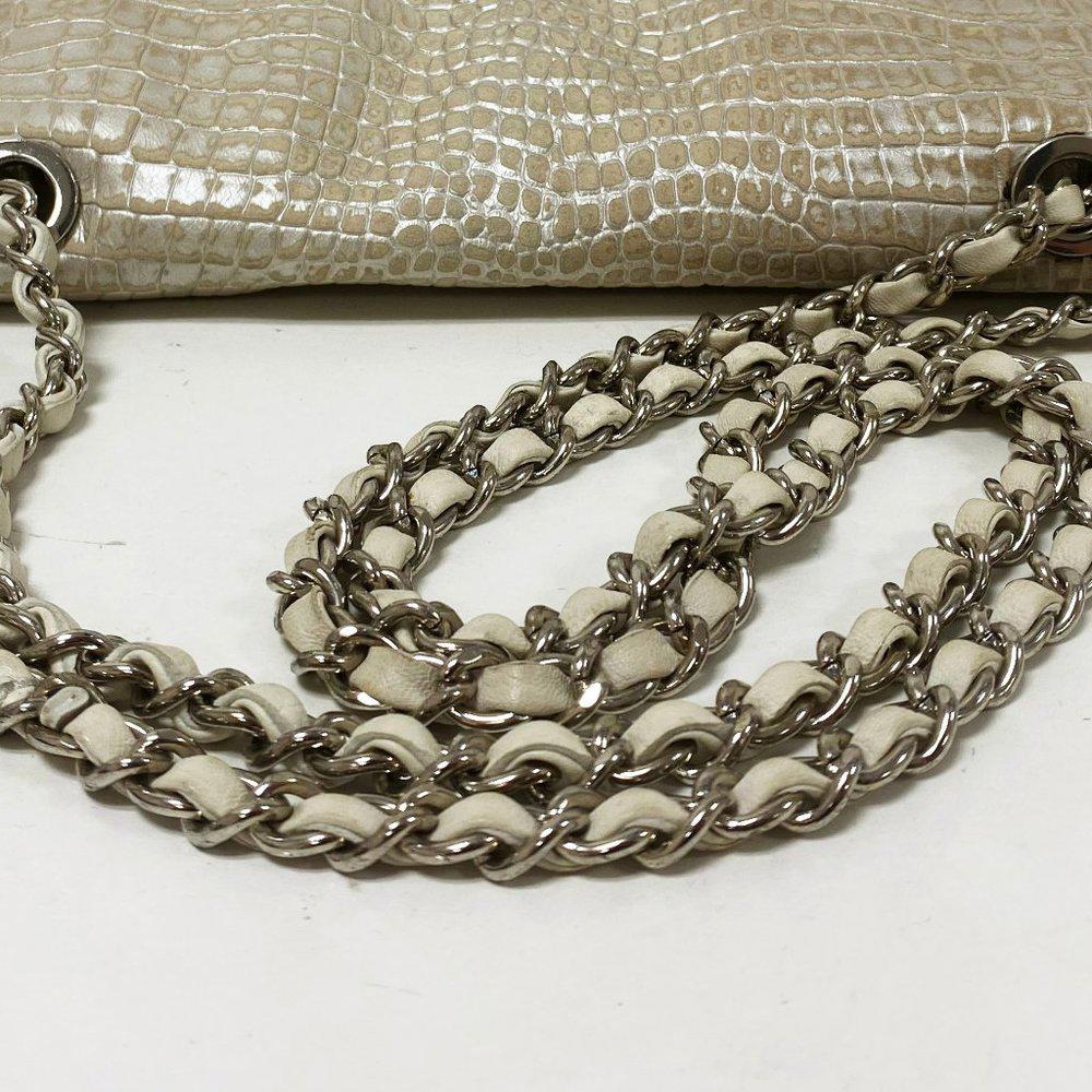 Elie Tahari Emory Silver Embossed Bag