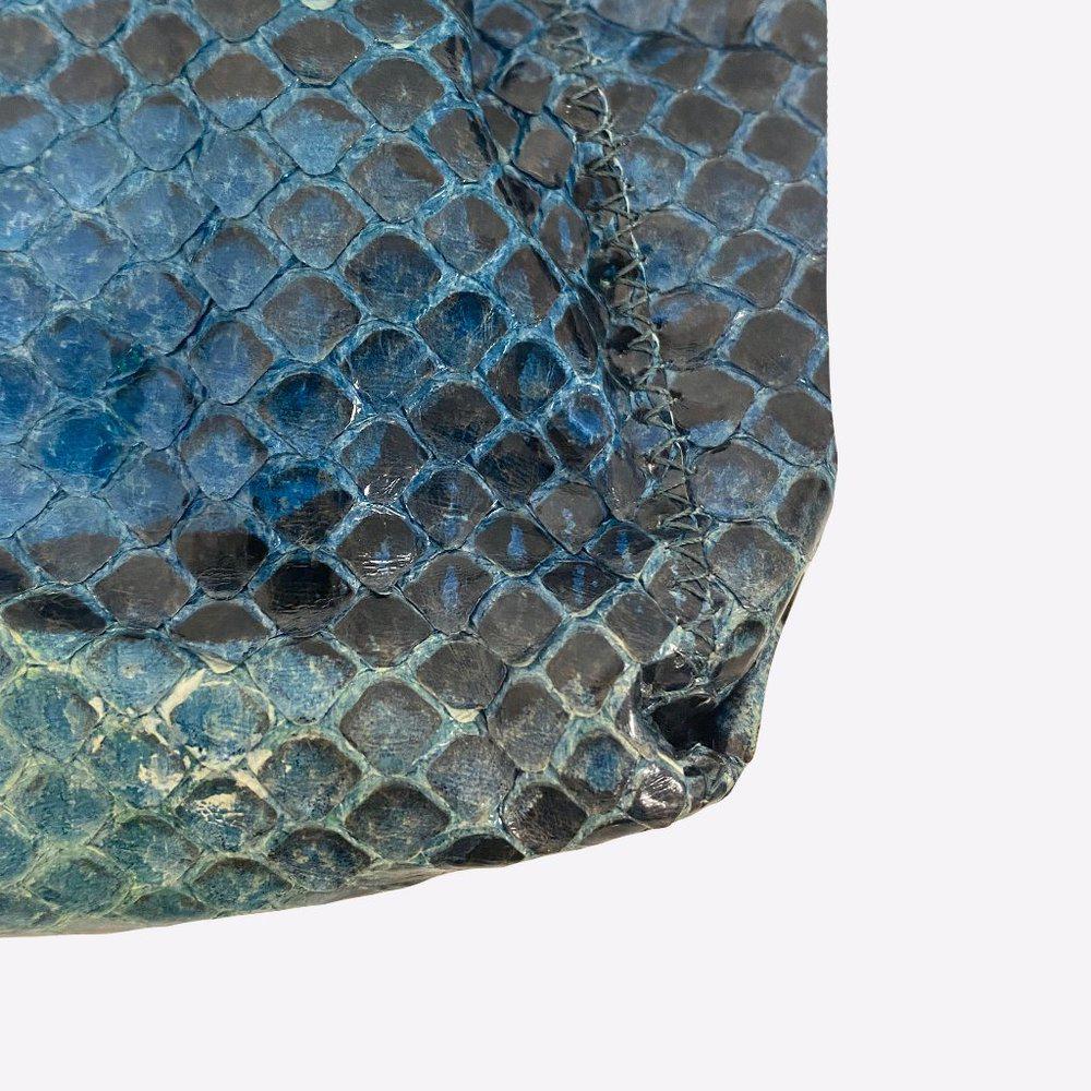 Carlos Falchi Blue Fatto Amano Butterfly Crossbody