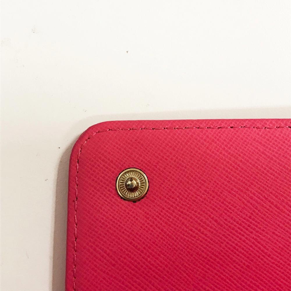 Tory Burch Robinson Pink Saffiano Leather Wallet