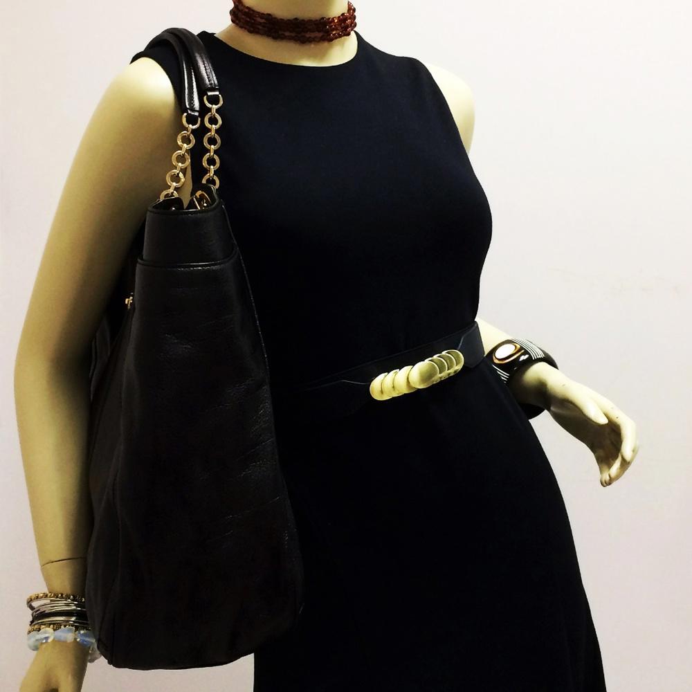 Salvatore Ferragamo Betulla Black Leather Tote Bag