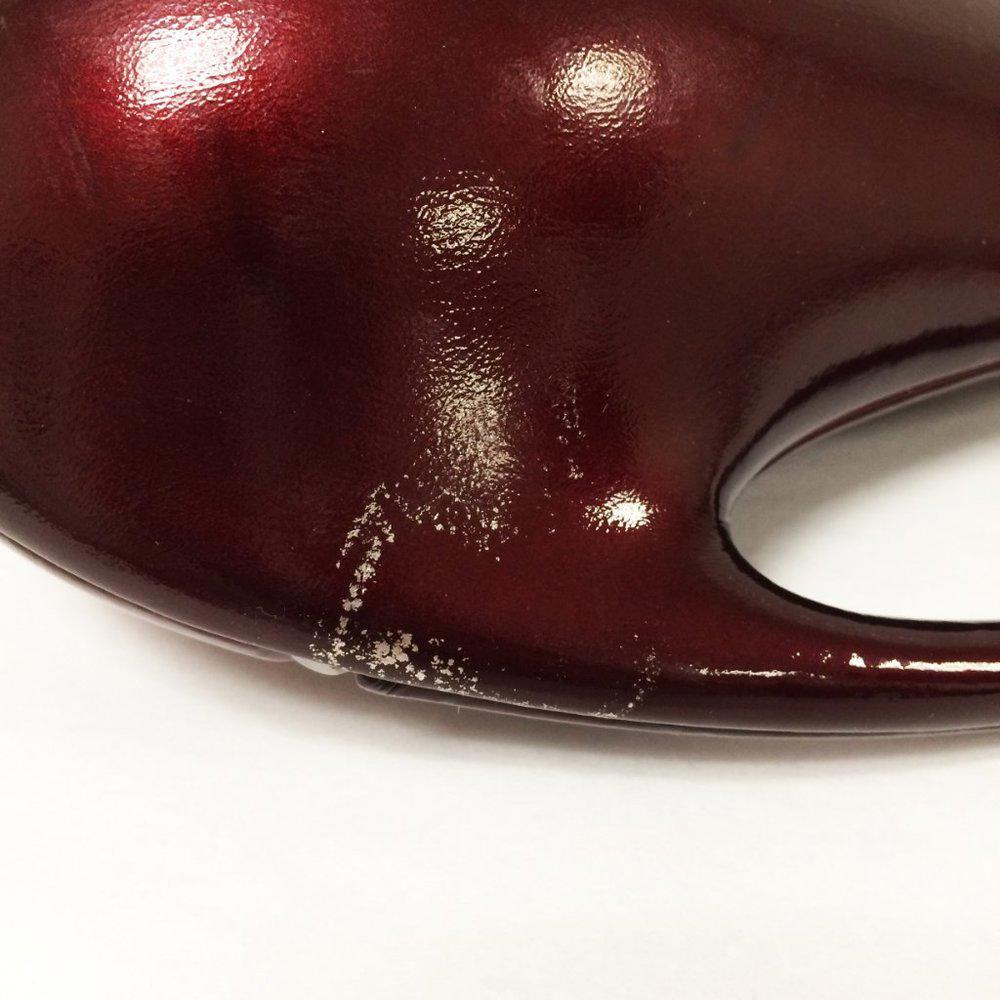 CHANEL Bordeaux Patent Leather Clutch Bag
